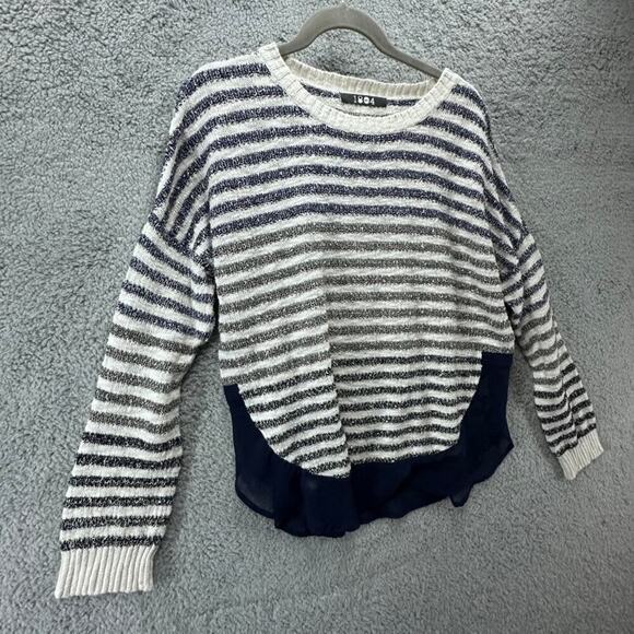 Coin 1804 Women's Plus Size 3X Knit Sweater Long Sleeves Sheer Accents - Picture 3 of 13